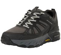 Skechers MAX Protect Sherwood Ridge, Zapatillas Hombre, Black Leather/Synthetic/Charcoal Trim, 42 EU