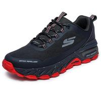 Skechers MAX Protect - Tenis para Hombre, Negro/Rojo, Talla 40