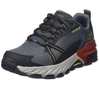 Skechers MAX PROTECT, Zapatillas para caminar para Hombre, Charcoal Leather/Synthetic/Mesh/Multi Trim, 41 EU