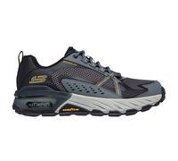 Skechers MAX PROTECT, Zapatillas para caminar para Hombre, Black Leather/Synthetic/Mesh/Charcoal Trim, 39.5 EU