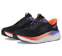 Skechers MAX RunSneaker para Mujer, Tela Negra con Ribete Multicolor, 37.5 EU