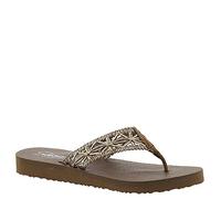 Skechers Meditación-Brisa del océano, Chanclas Mujer, Brown, 41 EU