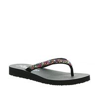 Skechers Meditation-Daisy Delight - Chanclas para mujer, Negro (Negro multi), 38 EU