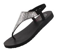 Skechers Meditation Glamorous Muse - Chanclas para mujer, negro/plateado, 40 EU