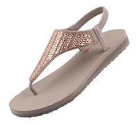 Skechers Meditation Glamorous Muse, Sandalia Mujer, Taupe, 37 EU