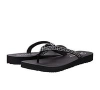 Skechers Meditation-Lotus Bae, Chanclas Mujer, Black, 39 EU