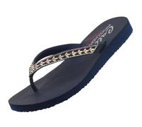 Skechers Meditation Lucky One - Chanclas para mujer, azul, 37 EU