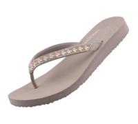 Skechers Meditation Lucky One - Chanclas para mujer, gris, 38 EU