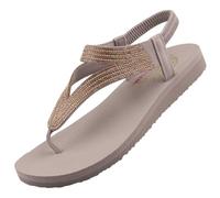 Skechers Meditation Vibrant Glow - Chanclas para mujer, pardo, 41 EU