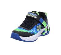 Skechers MEGA-CRAFT 2.0, Zapatillas para Hombre, Black & Blue Textile/ Synthetic/ Lime Trim, 33 EU