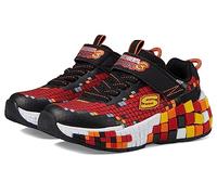 Skechers Mega-Craft 3.0, Zapatos Deportivos Niños, Black Synthetic / Red Textile / Orange & Yell, 34 EU