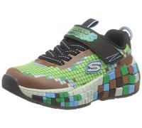 Skechers Mega-Craft 3.0, Zapatos Deportivos Niños, Brown & Black Synthetic / Green Textile / Mul, 34 EU