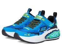 Skechers Mega-Craft 4K - Tenis para niño, Tela sintética Azul, Borde Negro Lima, 13 UK Child