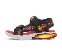 SKECHERS Mega-Craft Sandal, Zapatos, Negro y Rojo, 32 EU