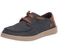 Skechers Melson-Planon, Mocasín Hombre, Navy, 45.5 EU X-Ancho