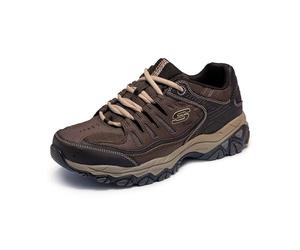 Skechers Men's AFTER BURN M.FIT Memory Foam Lace-Up Sneaker, Brown/Taupe, 16 4E US