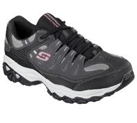 Skechers Men's AFTER BURN M.FIT Memory Foam Lace-Up Sneaker, Charcoal/Black, 11.5 4E US