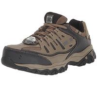 Skechers Men's Cankton Steel Toe Construction Shoe, Pebble/Black, 10.5