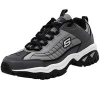 Skechers Men's Energy Afterburn Lace-Up Charcoal Sneaker 10.5 W US