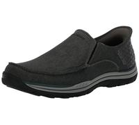Skechers Men's Expected-Cayson Moc Toe Canvas Slip-Ins, Black, 14 X-Wide