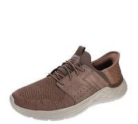 Skechers Men's Garner Newick Slip-On, Dark Brown Textile Synthetic, 44 EU