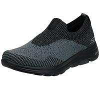 Skechers Men's Gowalk 5 Merrit-Stretch Fit Knit Slip on Performance Walking Shoe, Black/Charcoal, 11