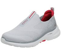 Skechers Men's Gowalk 6-Stretch Fit Slip-On Athletic Performance Walking Shoe, Grey/Red, 9.5