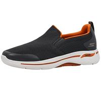 Skechers Men's Gowalk Arch Fit-Athletic Slip-On Casual Loafer Walking Shoe Sneaker, Charcoal/Orange, 9.5