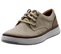 Skechers Men's Moreno Canvas Oxford Shoe, Stone, 13