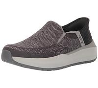 Skechers Men's Neville-Rovelo Slip-in Sneaker, Charcoal/Light Gray, 10 Wide