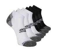 Skechers Men's Quarter Crew Calcetines Cortos, Calcetines, WhiteGrey, 10-13