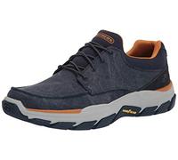Skechers Hombre Respected-Loleto Moc Toe Bungee Lace Slip On, Azul Marino, 9 X-Wide