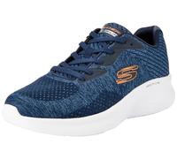 Skechers Skech-Lite Pro Faregrove, Zapatillas Hombre, Tejido Circular Azul Marino sintético con Ribete Naranja, 39 EU