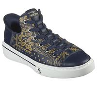 Skechers Snoop One Double G, Zapatillas Hombre, Navy/Gold Bandana Print Leather, 43 EU