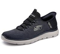 Skechers Hombre Summits Key Pace Zapatillas, Black Mesh W, 45 EU