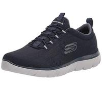 Skechers Men's Summits Louvin, Mocasín Hombre, Navy, 48.5 EU Ancho