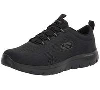 Skechers Men's Summits Louvin, Mocasín Hombre, Color Blanco y Negro, 43 EU Ancho