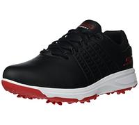 Skechers Men's Torque Waterproof Golf Shoe, Black/Red Sole, 10.5
