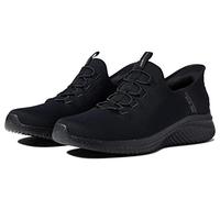 Skechers Men's Ultra Flex 3.0 Right Away Hands Free Slip-in Sneaker Loafer, Black/Black, 7 Wide