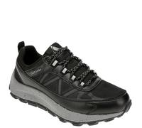 Skechers Urbex, Zapatillas Hombre, Black Duraleather/Mesh/Charcoal Trim, 46 EU