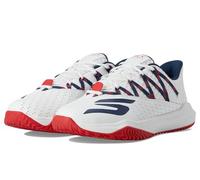 Skechers Men's Viper Court Rally Sneaker, Blanco, Azul Marino, Rojo., 46 EU