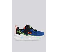 Skechers Zapatillas S-Lights Meteor-Lights 2.0 Niño – Azul/Verde, Luces, Cordones y Velcro – 23 EU
