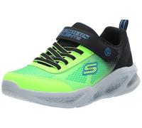 Skechers Meteor-Lights-krendo para niños, Negro/Azul/Verde Lima, 2.5 Little Kid