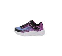 Skechers Microspec Advance Oasis Point - Tenis para niña, Tela sintética Negra multitextil, 5 UK Child