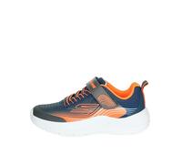 Zapatillas skechers microspec advance azul/naranja niño 28