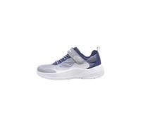 Skechers Microspec Advance Zapatillas para Niños, Navy, Gray, & White Textile/Navy Synthetic, 29 EU