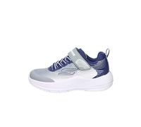 Skechers Microspec Advance Zapatillas para Niños, Navy, Gray, & White Textile/Navy Synthetic, 33 EU
