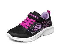 Skechers Microspec-Bold Delight Sneaker, Zapatillas, Negro/Rosa, 35 EU
