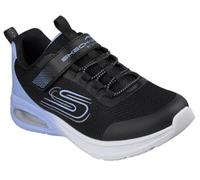 Skechers Microspec MAX Advance Fly 3.0 - Tenis para niña, Malla Negra con Ribete Lavanda, 12.5 UK Child