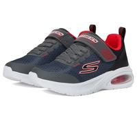 Skechers Microspec MAX Advance Squad-Pacer - Tenis para niño, Charcoal Textile Synthetic Black Red TR, 4 UK